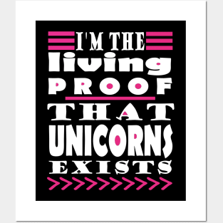 Unicorns unicorn proof rainbow gift Posters and Art